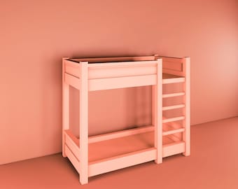 Archivo STL de litera para niños - Muebles en miniatura - Casa de muñecas a escala 1:12 - Archivos imprimibles en 3D