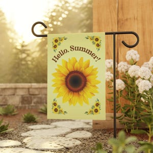 Sunflower Garden Flag: Double-Sided Summer Yard Decor (12x18)