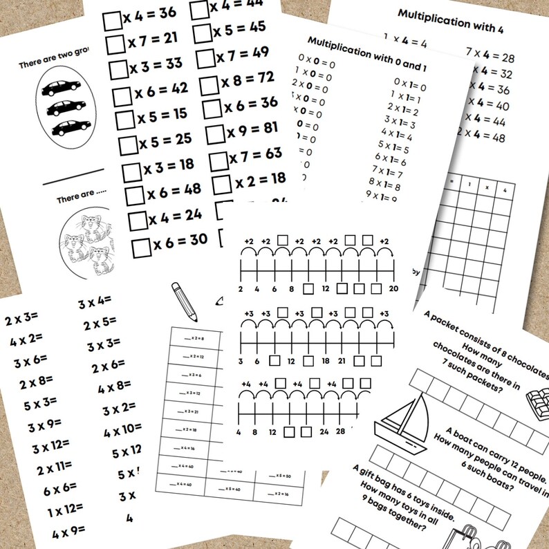 Printable Multiplication 1 To 12 For Children Worksheet Etsy Printable multiplication 1 to 12 for children worksheet etsy