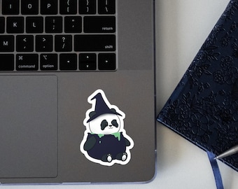 Panda Witch Sticker | Witch Sticker, Halloween Sticker, Halloween Sticker Sheet, Fall Stickers, Panda Sticker
