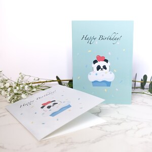 Panda Birthday Card | Birthday Card, Panda Gifts, Birthday Gift, Birthday Gift for Her, Happy Birthday Card, Cute Birthday Card