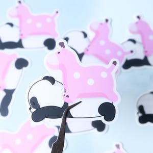 Playful Panda Sticker | Cute Stickers, Panda Stickers, Decal Stickers, Vinyl Stickers, Hand-Drawn Stickers