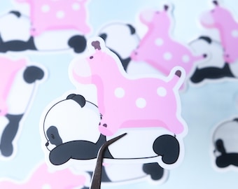 Playful Panda Sticker | Hand-Drawn Matte Vinyl Decal