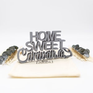 Wooden lettering "Home Sweet Caravan" - 3D wall decoration for motorhome camper van caravan vanlife gift