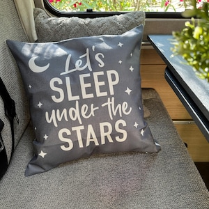 Decorative Cushion Cover »Let&#39;s Sleep Under The Stars« – Decor for Caravans & Adventurers