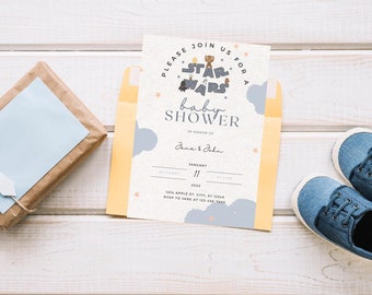 Baby Boy Star Wars Invite Template