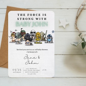 Baby Star Wars Dusche einladen & Windel Verlosung digitaler Download