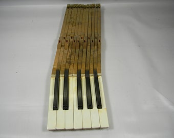 Vintage 1920's Piano Keys , One Octave , Shabby Chic