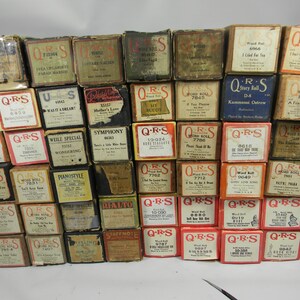 Lot of 6 Player Piano Rolls 6 Pack  Random Rolls With Original Boxes  - 10G