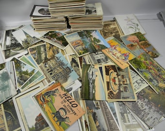 Vintage 50 Postcard Lot 1900s-1940s RANDOM MIX  - 5A