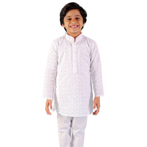 White kurta pajama for baby girl new arrivals