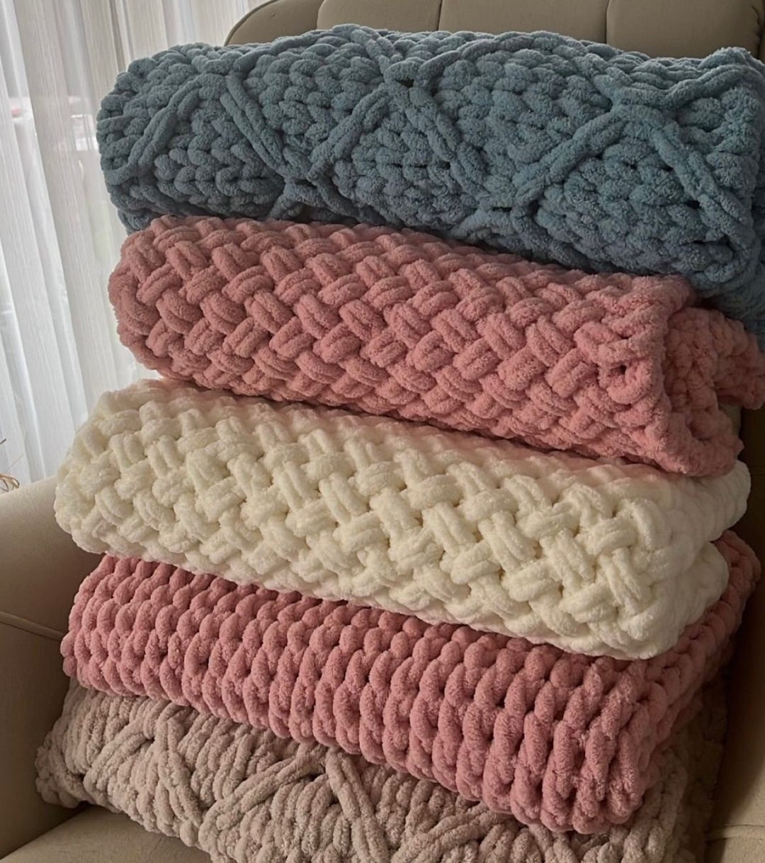 Handmade Puffy Baby Blanket Super Soft Sofa Blanket Home Etsy