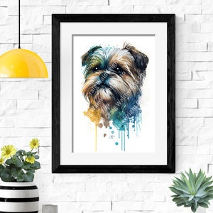 Shorkie arte ai arte descarga digital imprimible Shorkie impresión
