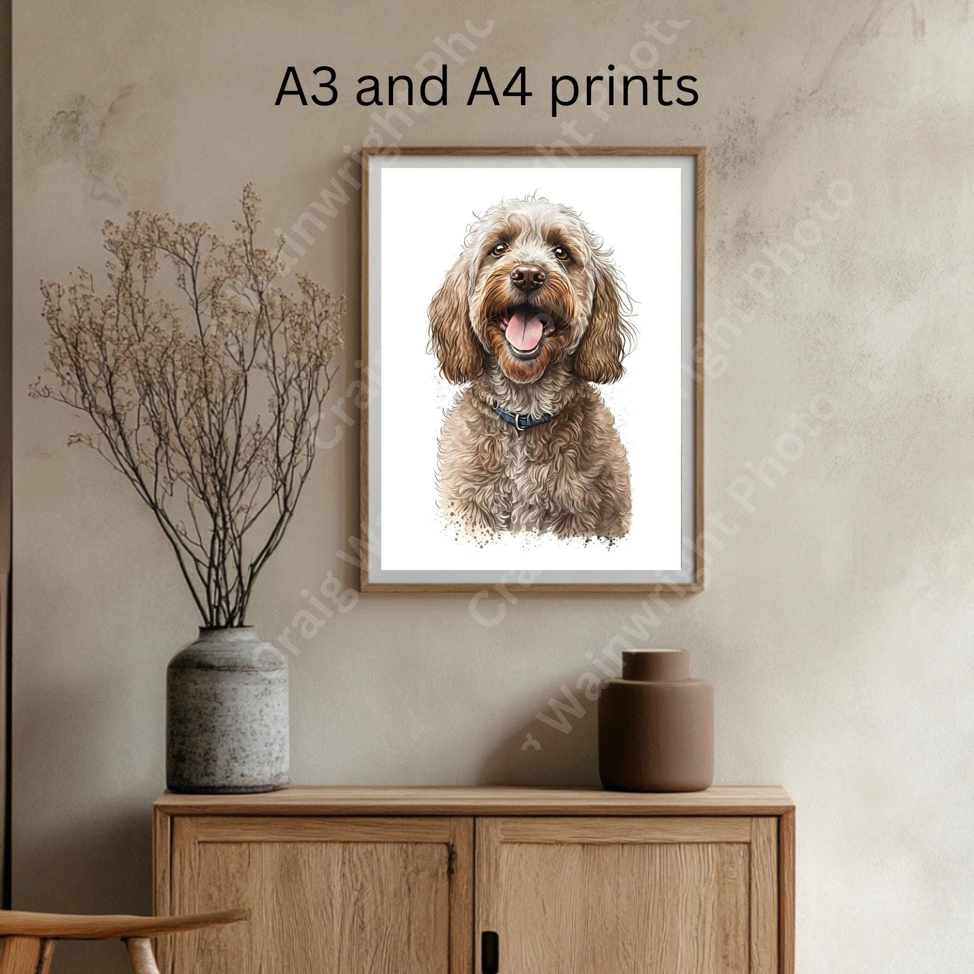 Cockapoo art ai art poster imprimé art mural cadeau sans cadre A3 et A4