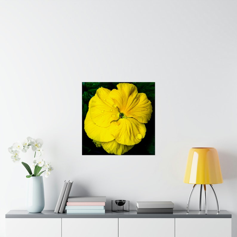 Yellow Flower Matte Horizontal Posters Etsy