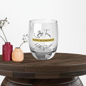 Fun Whiskey Glass, Retirement Gift for Men, Funny Retirement Present, Goodbye Tension Hello Pension Glass, Retirement Party Favor, Coworker
