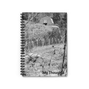 Georgia Barn Spiral Notebook - Ruled Line, Journal for Writing Notes, Farmhouse Stationery, Country Style Diary, Farm Life Organizer,