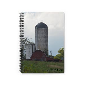 Cuaderno de espiral Virginia Barn: línea rayada, diario rústico de estilo rústico, bloc de notas vintage, cuaderno de viaje, regalo