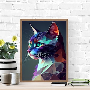 low poly love cats icon  Decorative Illustrations ~ Creative Market