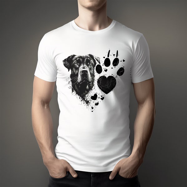 Labrador Retriever digitaler Hund png für T-Shirt-Design. Beliebtes png für Kleidung mit Hundeportrait. Bild png für Druck und T-Shirt Druck