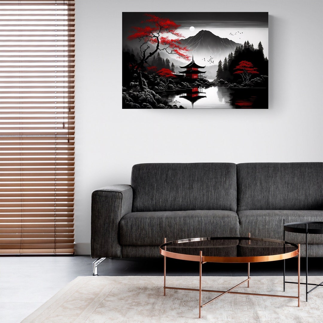 Japanese Style Wall Decor. Oriental Art Print Poster. Digital Etsy