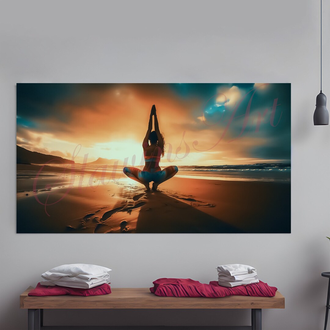 Chakra Wall Art in Yoga Poster. Yoga Pose Poster in Relaxing Wall Art
