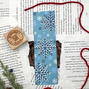 Snowflake Bookmark | Individual or Set | Laminated | Handmade Bookmarks | Christmas | Stocking Stuffer | Winter | Gift for Book Lovers
