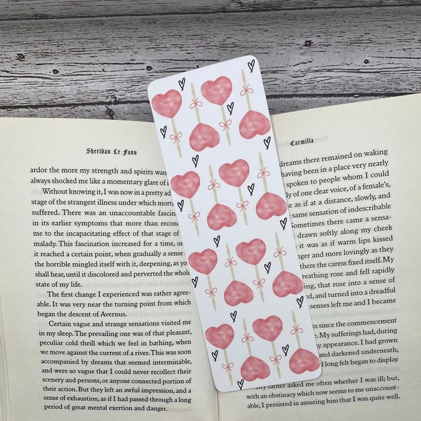 Lollipop Hearts | Individual or Set | Handmade Bookmarks | Laminated  | Tassle | Gift for Book Lovers | Reading Accessories | Hearts