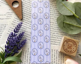 Frilly Blue Ducks Bookmark: Laminated Bookish Gift