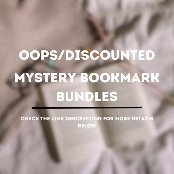 Oops/Discounted Bookmarks | Mystery Bundles | Random | Cardstock | Laminated | Discounted Prices | Handmade Bookmarks | Book Accessories