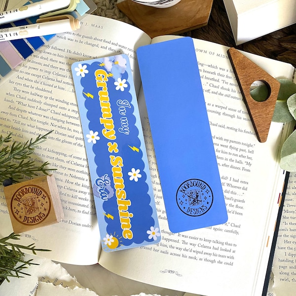 Grumpy Sunshine Trope Era Bookmark Individual or Set Laminated Bookmarks Handmade Bookmarks Bookish Gift for Book Lovers Romance Trope