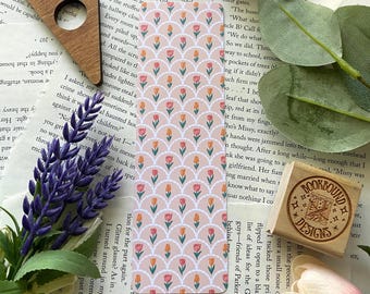 Frilly Tulips Laminated Bookmark: Gift for Book Lovers