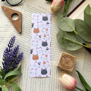 Cats Cats Cats Bookmark Laminated Handmade Bookmarks Gift for Book Lovers Cat Lovers Cat Orange Cats Black Cat For Books Bookish Accessories