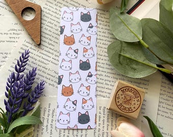 Cute Cats Laminated Bookmark, Gift for Book Lovers