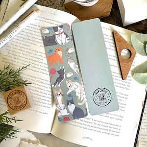 Playful Cats Laminated Bookmark: Book Lover Gift