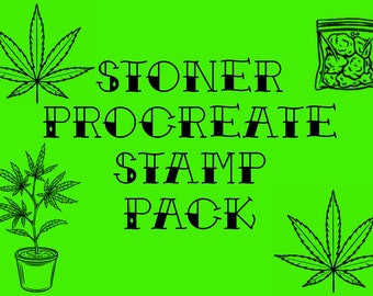 Stoner Art Pack: 18 Procreate Themed Stamps