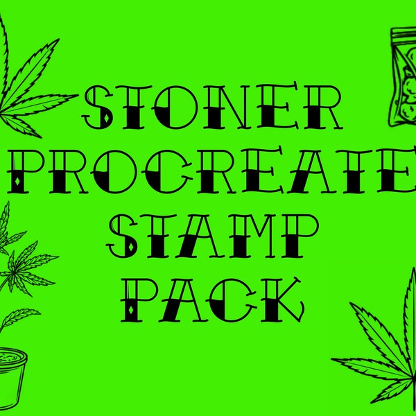 Stoner Art Pack: 18 Procreate Themed Stamps