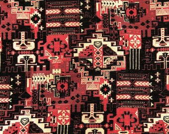 Upholstery Kilim Fabric, Turkish Fabric By the Yards, Oriental kilim fabric, Chenille Fabric, Bohemiam fabric, Turkish red oriental fabric.