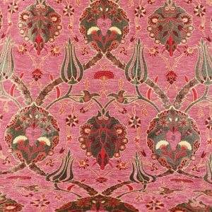 Pink Upholstery fabric by the yard, upholstery fabric for chair, tulip fabric by the yard upholstery, pink fabric, floral upholstery fabric.