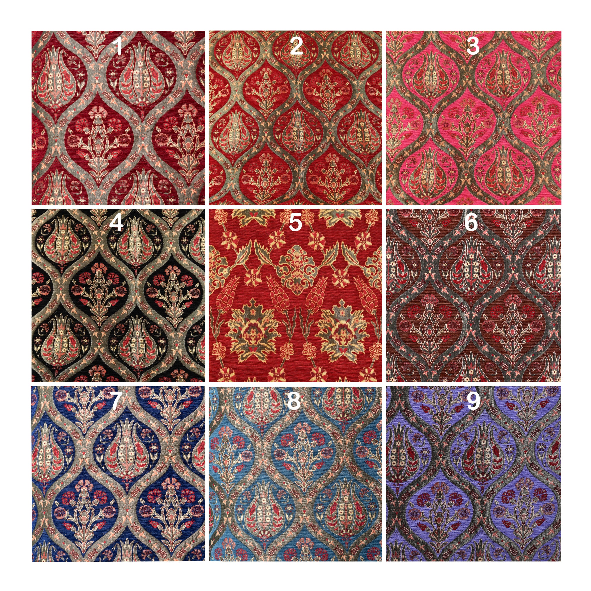Upholstery fabric swatch, Turkish fabric sample, Oriental fabric, Chenille Fabric, Bohemian Fabric, Jacquard Fabric, kilim Ottoman fabric.