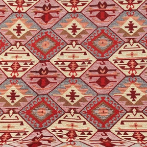 Upholstery Kilim Fabric, Turkish Fabric By the Yards, Oriental kilim fabric, Chenille Fabric, boho kilim fabric, Turkish oriental fabric.