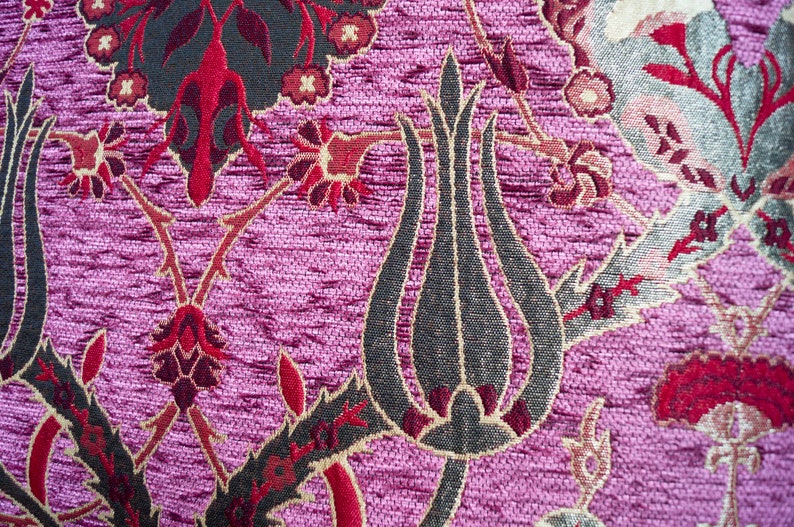 Pink Upholstery Fabric by the Yard Upholstery Fabric for Etsy