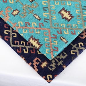 Upholstery fabric, boho tapestry tribal southwestern Turkish navajo moroccan mexican ethnic fabric by the yard meter kelim, kilim bohemian.