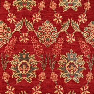 Red Upholstery fabric by the yard, upholstery fabric for chair, pillow fabric by the yard upholstery, red fabric, floral upholstery fabric.