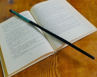 Handcrafted Wooden Magic Wand with Carved Handle - Unique Wizarding Collectible