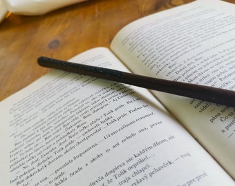 Handcrafted Wooden Magic Wand with Carved Handle - Unique Wizarding Collectible