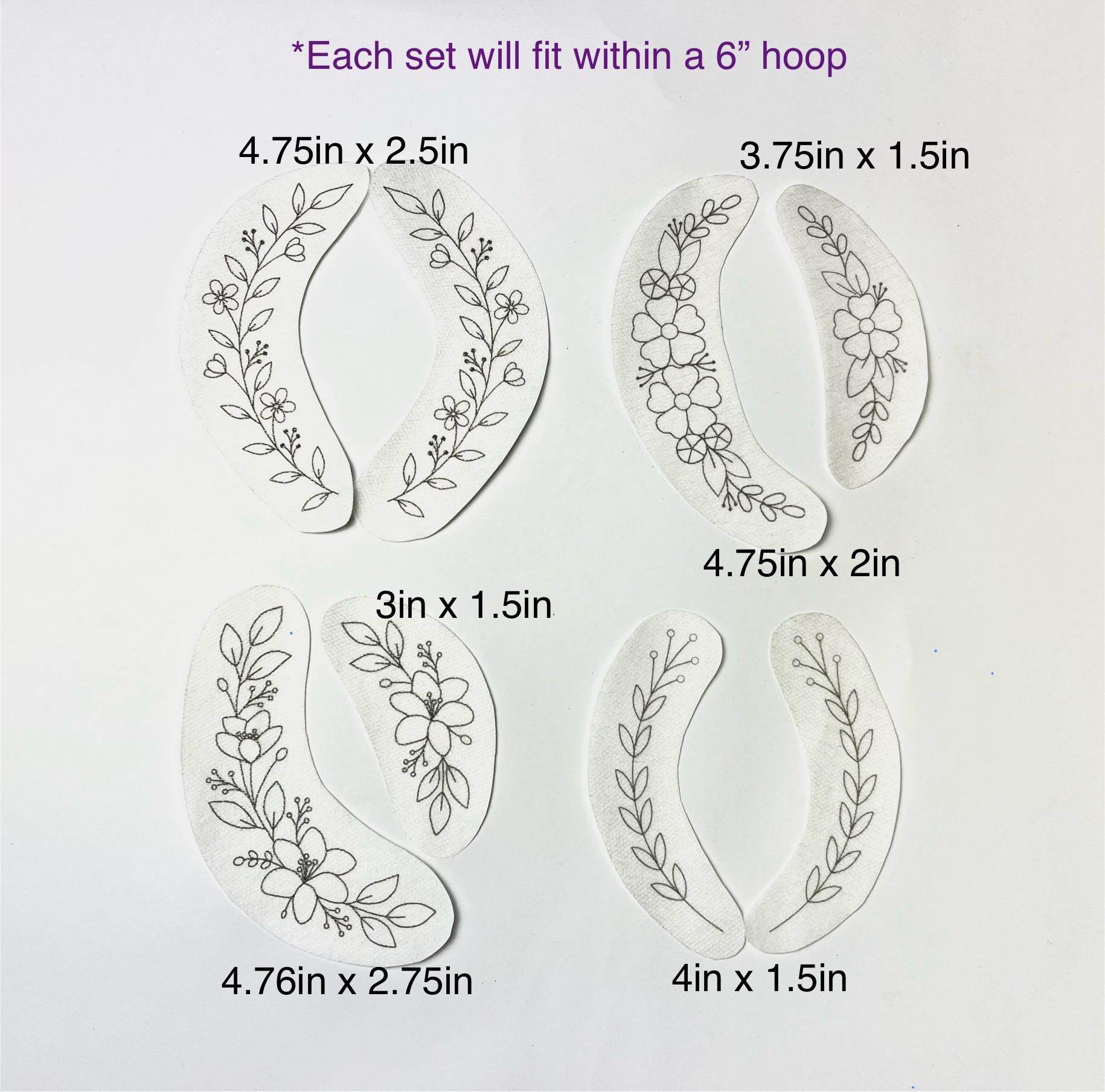 Floral Wreath Embroidery Pattern PDF – Stick and Stitch Printable for ...