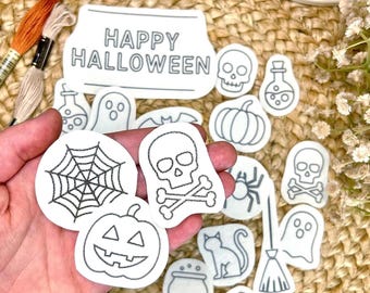 Halloween Embroidery Patterns, stick and stitch, pumpkin, water soluble, Stabilizer Patterns, peel and stick, stick and stitch, wash away