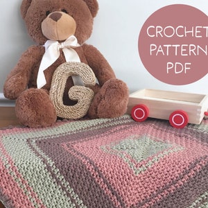 CROCHET PATTERN - Sweet Pea Baby Blanket - crochet baby blanket pattern - worsted weight crochet patterns - easy crochet patterns - PDF