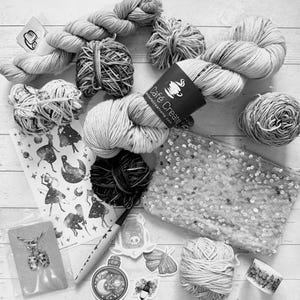 MYSTERY YARN BOX - hand dyed yarn - surprise yarn - sale discount yarn - knitting crochet notions